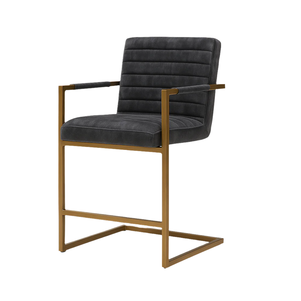 Scaun bar catifea GRI model DONI