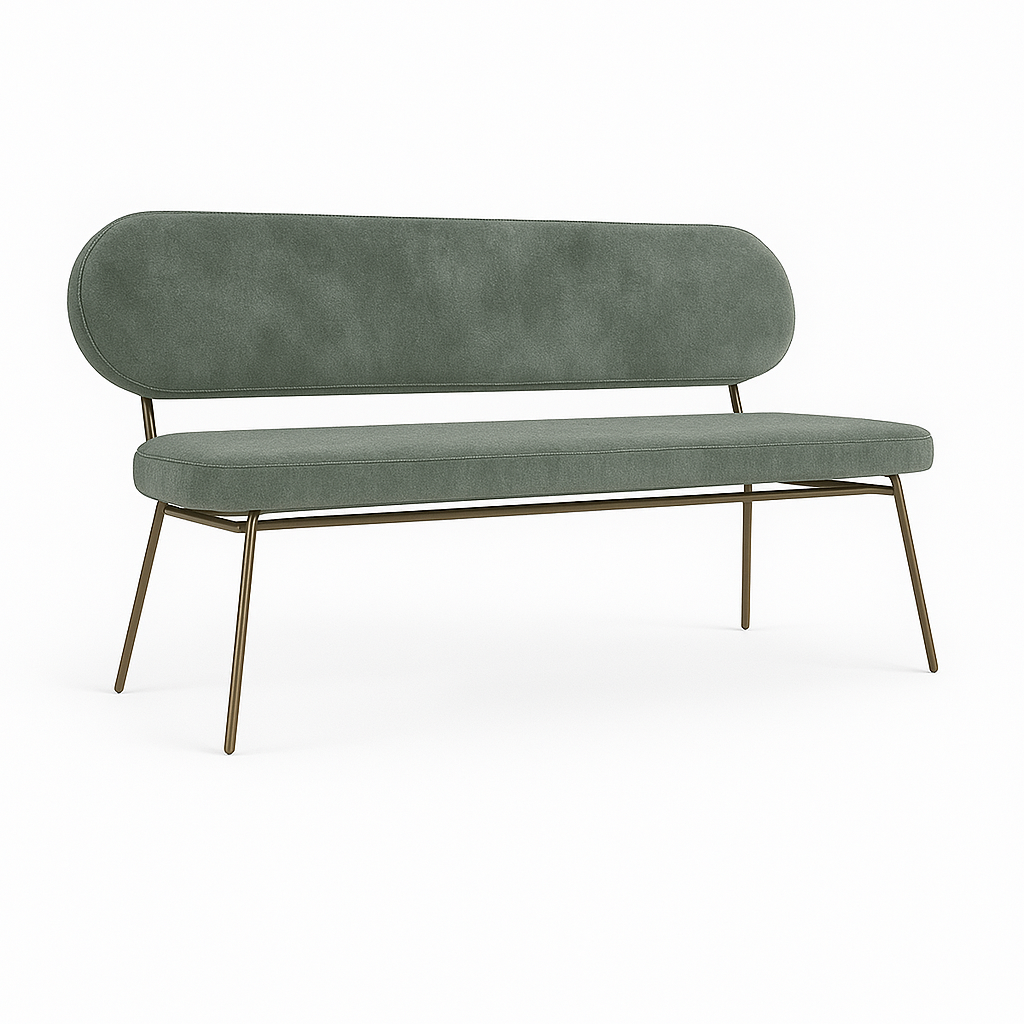 Bancheta catifea AMO culoare VERDE DESCHIS