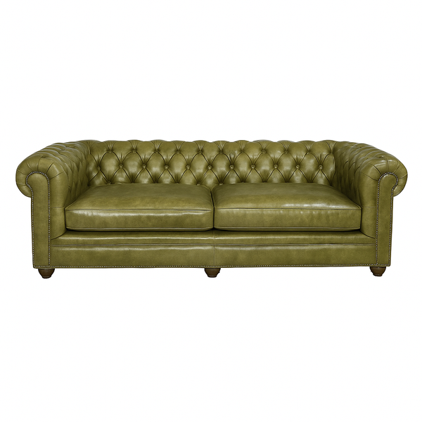 Canapea chesterfield GYMA piele VERDE