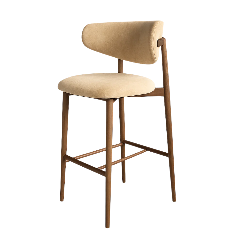 Scaun bar catifea BEJ | model OLE