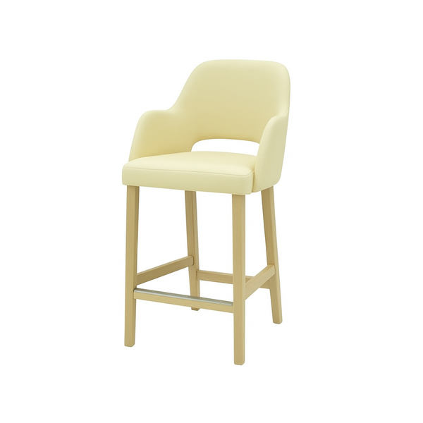 Scaun bar piele naturala BEJ | model APRIL