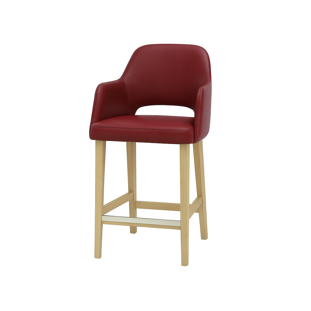 Scaun bar piele GALBENA | model APRIL