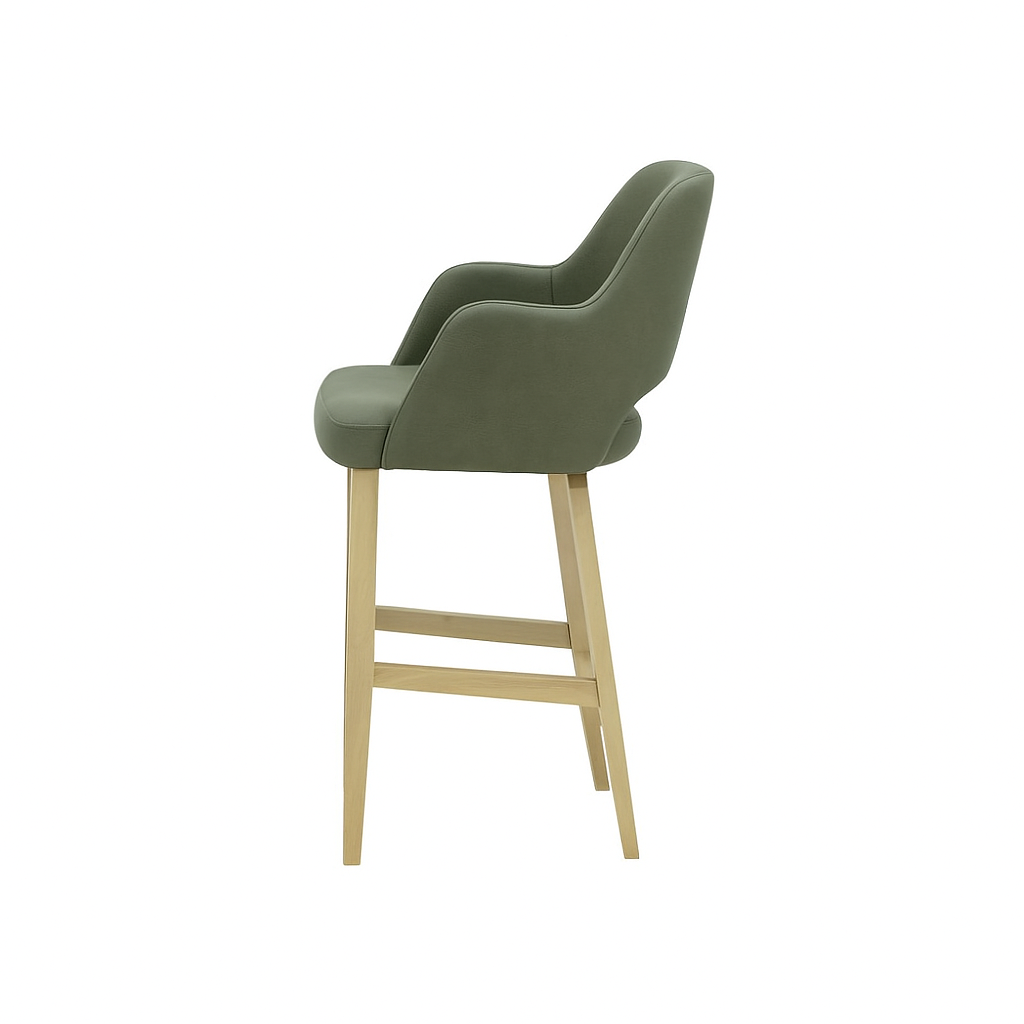 Scaun bar piele VERDE | model APRIL