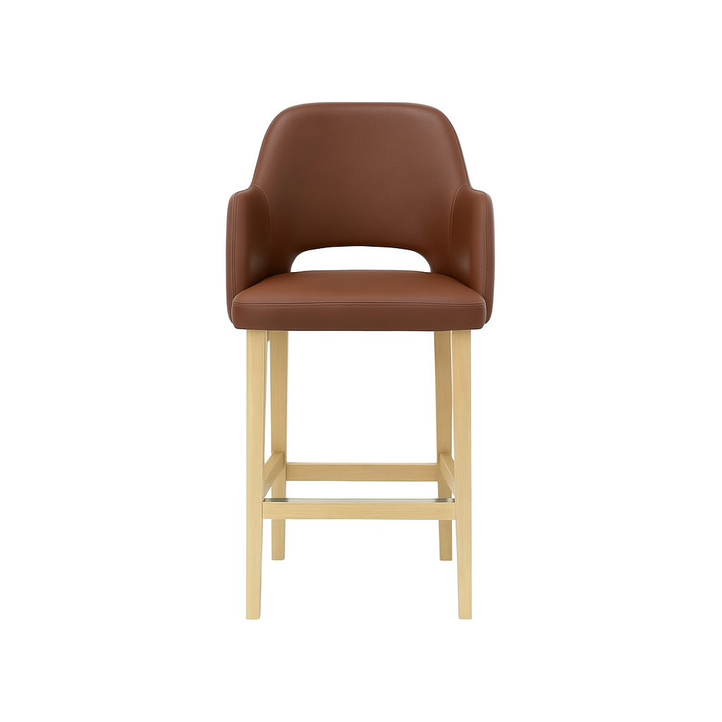 Scaun bar piele GALBENA | model APRIL