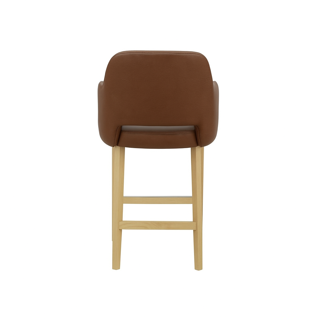 Scaun bar piele naturala BEJ | model APRIL