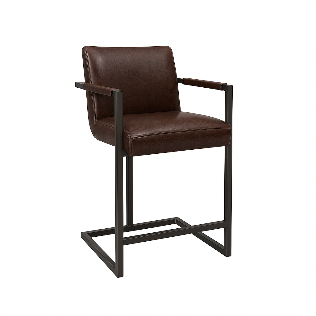 Scaun bar piele MARO INCHIS | model FLEET