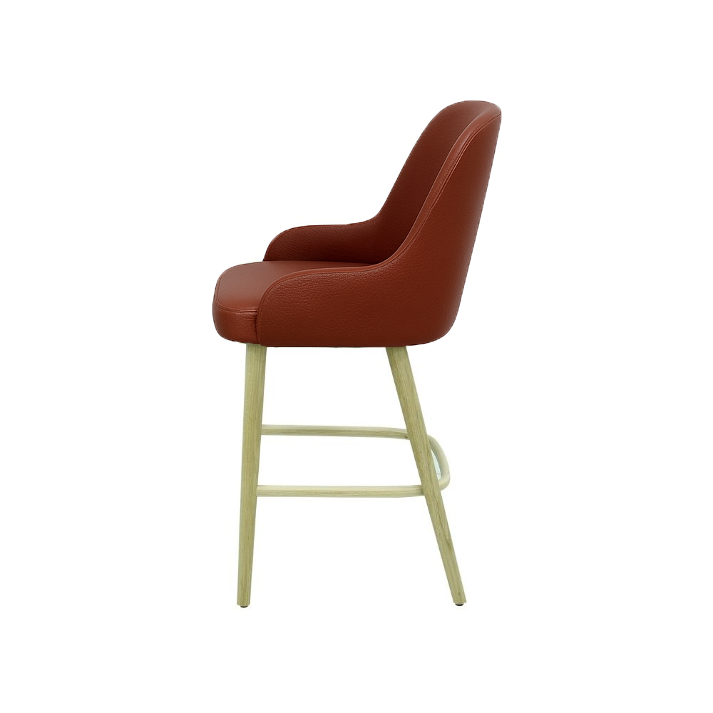 Scaun bar piele GALBENA | model ROCCO
