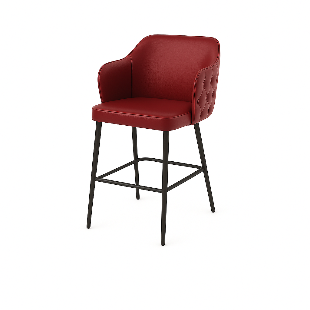 Scaun bar piele VERDE | model TEONA