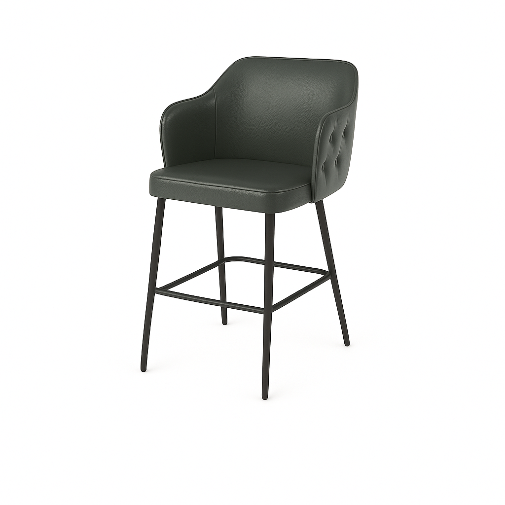 Scaun bar piele VERDE | model TEONA