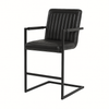 Scaun bar piele NEAGRA | model TRUM