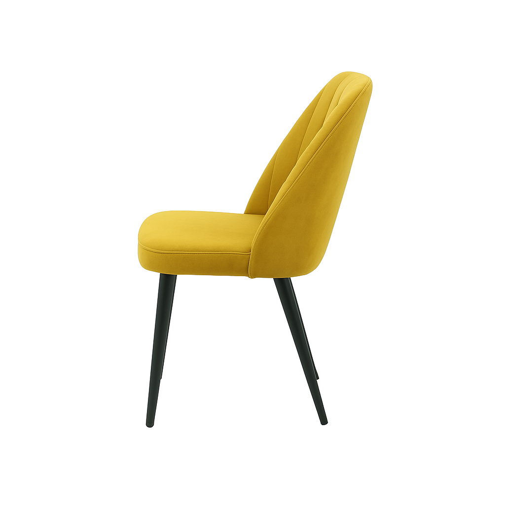 Scaun catifea GALBENA | model CREA