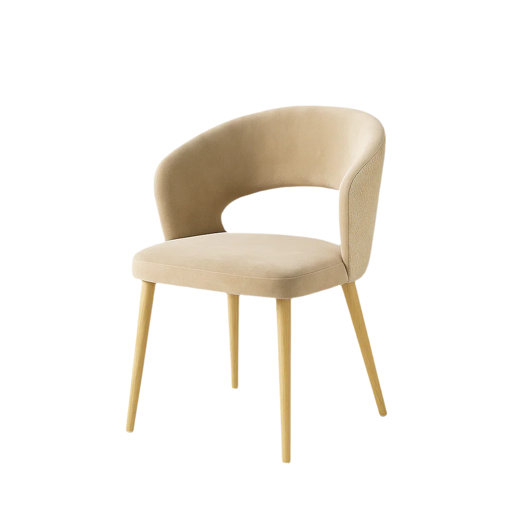 Scaun catifea NEAGRA | model THOMAS