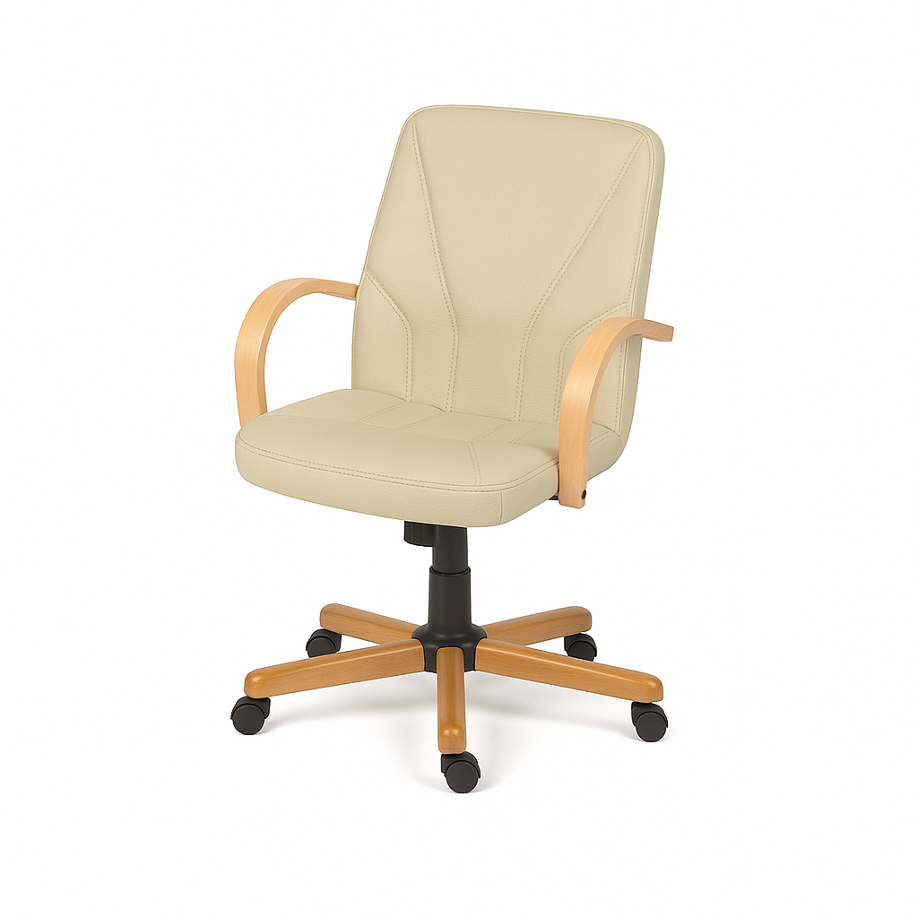 Scaun ergonomic piele NEAGRA | model BETA O