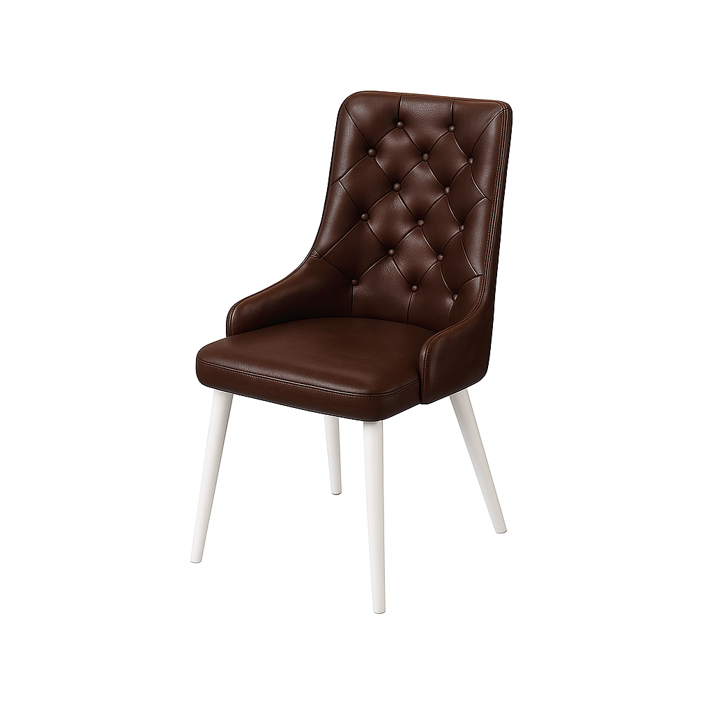 Scaun piele NEAGRA | model TAO